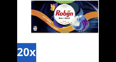 Robijn – 3-in-1 Wascapsules – Black Velvet - 26 Capsules - Bulkverpakking - 20 stuks