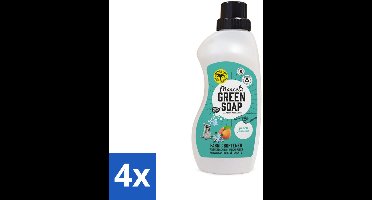 Marcel's Green Soap - Wasverzachter - Perzik & Jasmijn - Zachte frisheid - 30 Wasbeurten - 750 ml - Voordeelverpakking - 4 stuks