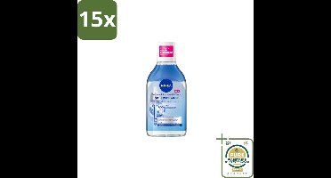 15 x NIVEA - Micellair Water - Serum Verrijkt Opladend - Verwijdert Waterbestendige Make-up - 400 ml - Grootverpakking - Gevoelige Huid - Micellair Water - Serum Verrijkt - Reiniging - Hydraterend