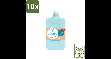 10 x Seepje - Afwasmiddel - Verfrissend & Zacht voor de Handen - Spetterende Eucalyptus - 500 ml - Grootverpakking - Afwasmiddel - Natuurlijk Afwasmiddel - Eucalyptus Afwasmiddel - Handen Verzorgen - Huidvriendelijk Afwasmiddel