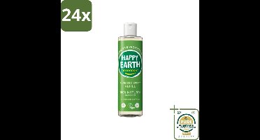 Happy Earth – Deodorant Spray Navulling – 100% Natuurlijk Cucumber Matcha – 300 ml - Voordeelverpakking - 24 stuks - Natuurlijke deodorant - Matcha