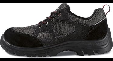 PARKSIDE® Leren veiligheidsschoenen - Werkschoenen maat 45 Zwart - Bovenmateriaal van hoogwaardig, duurzaam leer - Stalen tussenzool - Waterdicht