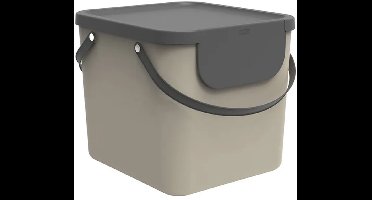 Rotho Afvalbak Albula - 40 ltr - 38,8 x 35,5 x 33,9 cm - kunststof - cappuccino