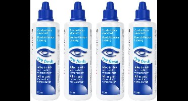 Eye Fresh 4 x 250 ml - Alles-in-één Lenzenvloeistof voor zachte contactlenzen - Voordeelverpakking
