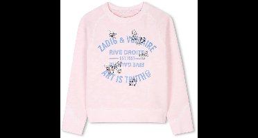 Zadig & Voltaire X60323 Sweatshirt Roze 8 Years Meisje