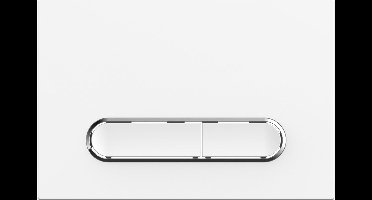 Profielenloods - Bedieningspaneel Wit chroom - Passend op Geberit up 300 up320 up720 - Ovaal