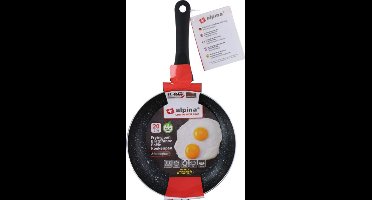 Alpina Koekenpan 20 cm – Compacte Hapjespan met Anti-Aanbaklaag – PFOA-vrij – Voor Inductie, Gas, Keramisch en Elektrisch – Zwart