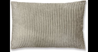 by Mooss - Sierkussen - Velvet - Ribfluweel - Taupe - 60x40 cm - Hip - Trendy - Accesoires - Decoratie