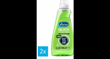 2 x Dr. Beckmann Quick Power Wash Universal – 800 ml – Anti-Grauw Effect – Snelle Krachtige Reiniging voor Witte & Gekleurde Was