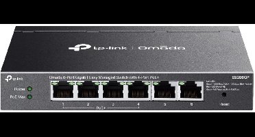 TP-Link Omada ES206GP - Netwerkswitch - PoE+ - 6 Poorten - Managed