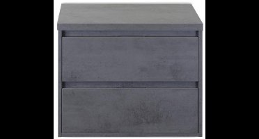 Porto Badmeubelset 70 cm - Beton Antraciet - Wastafelbovenblad Beton Antraciet