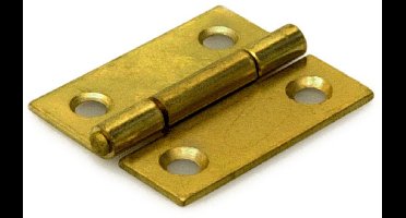 Dulimex Scharnier vermessingd 25×22 mm | Smalscharnier licht gebruik