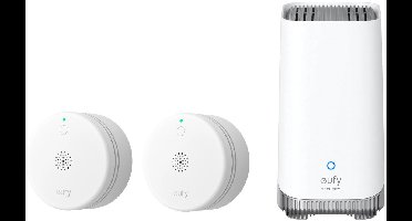 eufy Security HomeBase 3 S380 basissysteem + slimme rookmelder E10 wit - app notificaties - compact design - 5 jaar batterijduur - 2PACK - Alarm Bundel