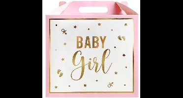 Daily Style Cadeaudoos XL - Roze Baby Girl geschenkdoos van 28x28x26cm
