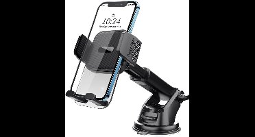 Autotelefoonhouder - Telefoonhouder - Autoaccessoires - Verstelbaar - Universeel - Geschikt voor ramen en ventilatieopeningen - Zuignapbevestiging - Grijs