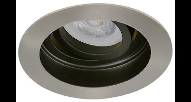 LED inbouwspot Gustav -Verdiept RVS Look -Warm Wit -Dimbaar -4W -Philips LED