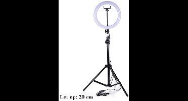 LuminexPro ® LED Ring lamp 26cm - 12' inch LED Ringlamp met statief 2.1 meter hoog | Telefoonhouder | 26cm | Youtube | TikTok | Instagram | Vlogging | Fotografie | Bluetooth afstandsbediening | Ringlamp met statief | Ring lamp | Ringlight