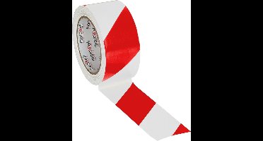 CROP Waarschuwingstape 50mm x 33 meter - Wit / Rood