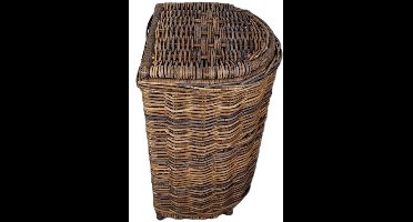 MigoStyling - Wasmand - Brown - Rotan - Halfrond - Hoogte 60 cm - Met Uitneembare Waszak