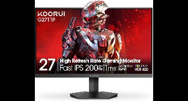 Koorui G2711P - Full HD IPS Gaming Monitor - 27 Inch - 200 Hz - 1 ms