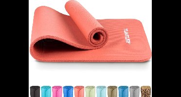 Tunturi NBR Yogamat Anti Slip - Fitnessmat Extra dik & zacht - Sportmat - 180x60x1.5cm - Incl Trainingsapp - Rose Goud