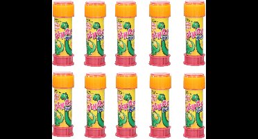 Dinosaurus dinosaurius thema bellenblaas flesjes - 10x - met bal spelletje in dop - 60 ml - voor kinderen