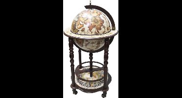 Brulo - Wereldbol - Globebar - Hout - Bruin - Meriwether- 42 cm diameter