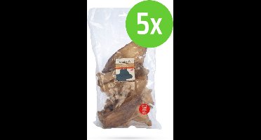 Beeztees Runderoren Voordeel - hondensnack - 12 stuks - 5 zakken