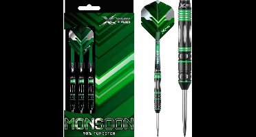 XQMax - Monsoon - darts - 26 gram - dartpijlen - 90% tungsten - steeltip