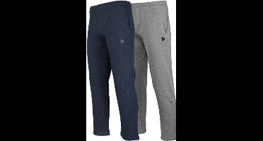 2-Pack Donnay - Joggingbroek rechte pijp (Wess) - Sportbroek - Heren - Navy/Silver-marl (256) - maat XL