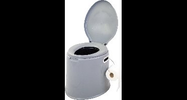 NordFalk draagbaar campingtoilet 6 liter - Camping toilet met binnenemmer - incl. Deksel en Rolhouder