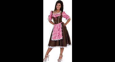 Bruin Roze tiroler jurk