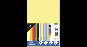 Kangaro papier - A4 - 160 gram FSC -  pak 50 vel - pastel geel - K-0039P002