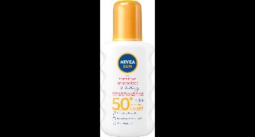 NIVEA SUN Sensitive Immediate Protect Zonnebrand Spray SPF 50+ - Zonnespray Gevoelige huid - Parfumvrij - 200 ml