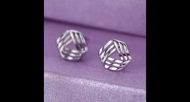 Gading® Oorknopjes zilveren voor dames -driehoek oorknoppen -zilver 925
