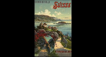 Walljar - Suisse - Muurdecoratie - Poster