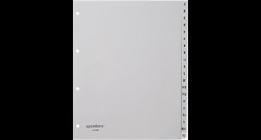 10 X Tabbladen Quantore A4 4-gaats 20-delig met alfabet breed PP