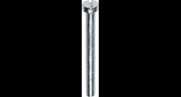 Metaalschroef. M5 x 40mm. lang. Verzinkt. Cilinderkop. 12 stuks Bouten met Moeren. Homefix.