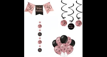 SET FEESTVERSIERING BLACK/ROSE 30JAAR