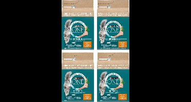 PURINA® ONE® Adult - Kattenbrokjes - Kip & Volkoren Granen - 4 x 3 kg