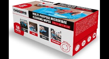 Diggers Microvezelreinigingsdoekjes - multifunctionele doekjes 50 stuks - krachtige absorptie en reiniging