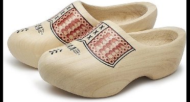 Gevavi Houten Klomp Motief Vv Blank - Klompen - 23.5