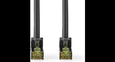 Nedis CAT7 Netwerkkabel - S/FTP - RJ45 Male - RJ45 Male - 2.00 m - Snagless - Rond - LSZH - Zwart - Label