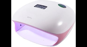 SUN Professionele UV LED Nagellamp 48W – Nageldroger voor Gellak & Gel Nagels – Wit/Roze