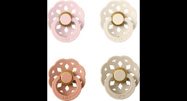 Bibs Boheme - Maat 1 - Blossom, Peach, Ivory & Vanilla - Fopspeen - 4 stuks