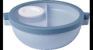 Mepal Vita bento lunchbowl – 5 vakken waarvan 3 uitneembare bakjes – Bento box – Salade lunchbox – Nordic blue