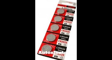 CR2025 lithium Knoopcel batterijen 5 stuks