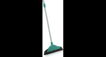 Leifheit Soft & Easy schuimbezem met telescoopsteel - 34 cm wisbreedte - 75-130 cm lengte - turqouise - grijs