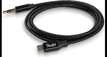 Teufel USB-C kabel - USB-C naar koptelefoonaansluiting - Lengte 107 cm - zwart