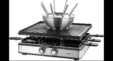 EMERIO RG-128187 - Raclettegrill -Gegoten aluminium grill oppervlak - Anti-aanbaklaag